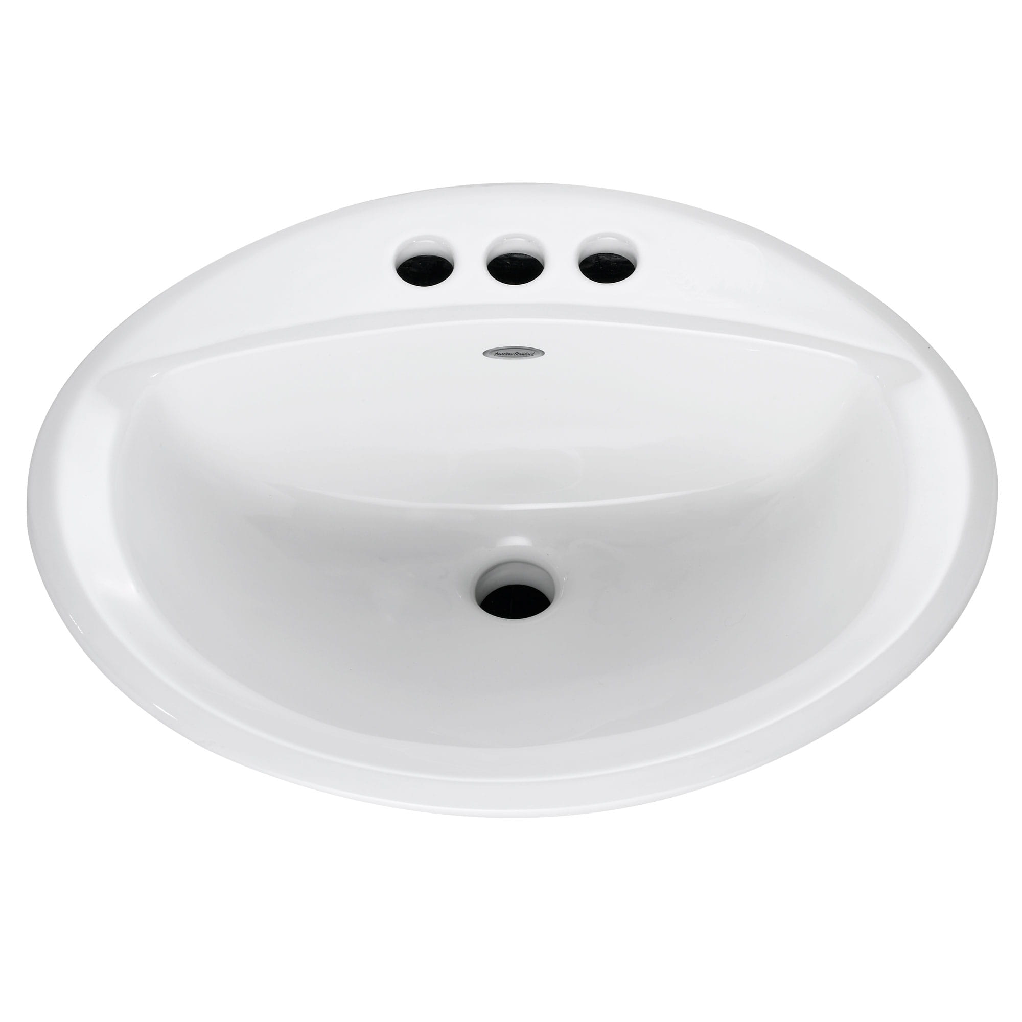 Aqualyn Drop In Sink With 4 Inch Centerset Less Overflow WHITE